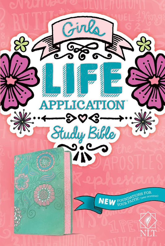 NLT Girls Life Application Study Bible, Teal/Pink