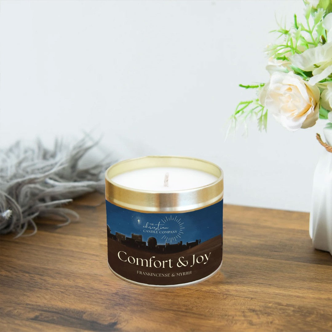 Comfort & Joy Frankincense & Myrrh Scented Candle in a Tin
