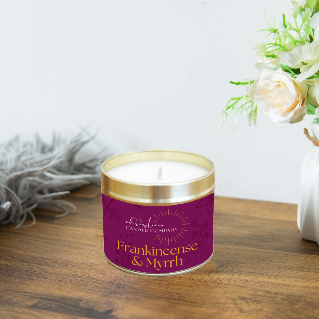Frankincense & Myrrh Scented Candle in a Tin