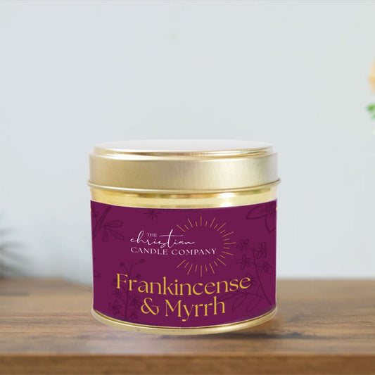 Frankincense & Myrrh Scented Candle in a Tin