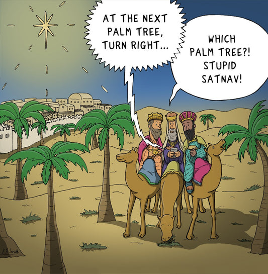 Lost Wise Men Christmas Card - Nutty Nativity