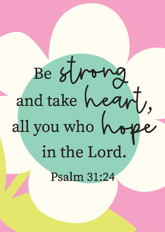 Be Strong Postcard - Pack Of 12