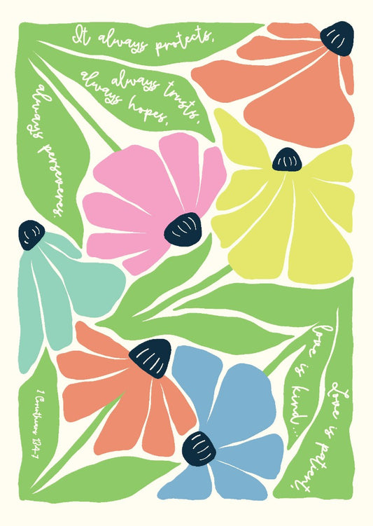 Love Is Patient Postcard - Pack Of 12