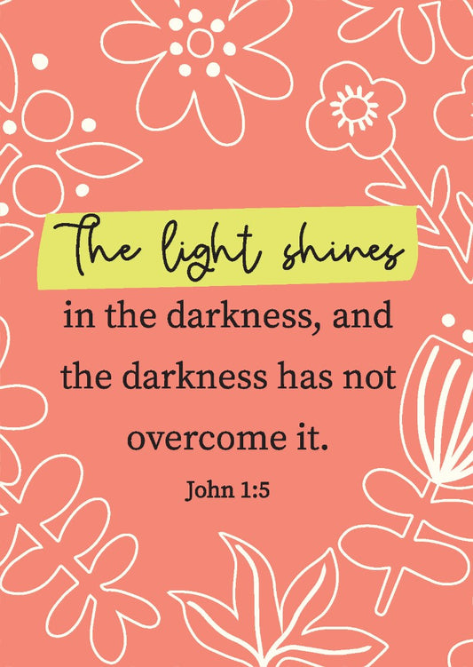 The Light Shines Postcard - Pack Of 12