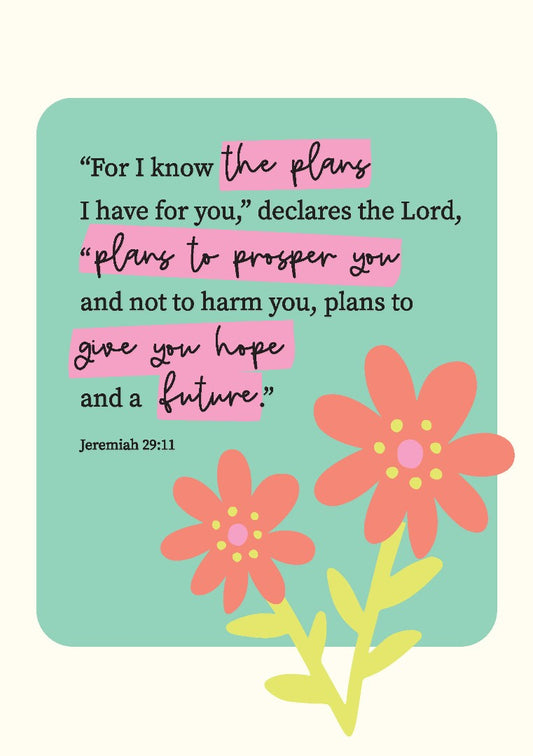 For I Know The Plans Flower A5 Notebook