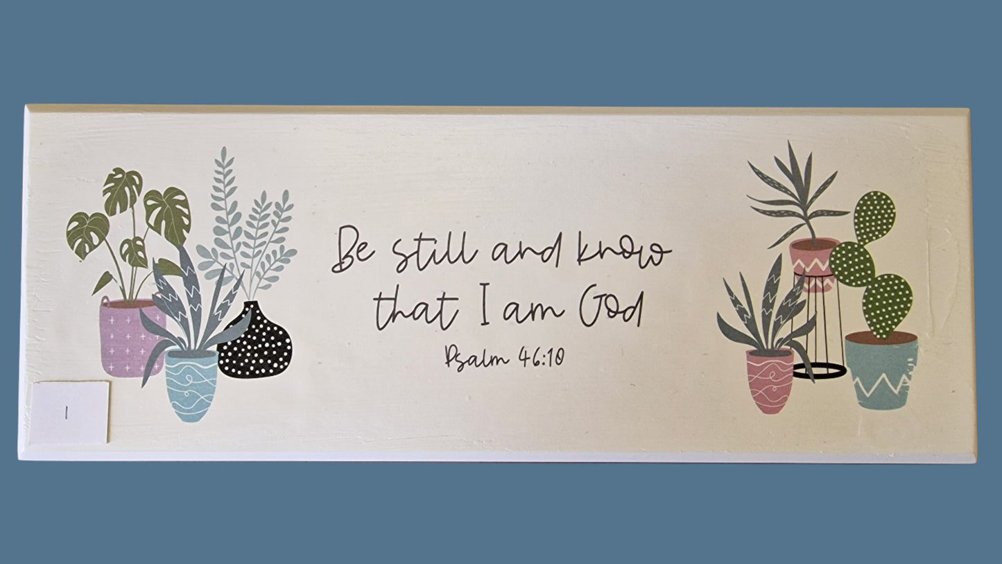 Be Still plaque