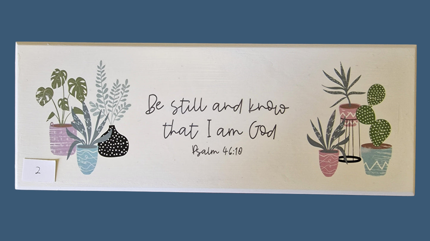 Be Still plaque