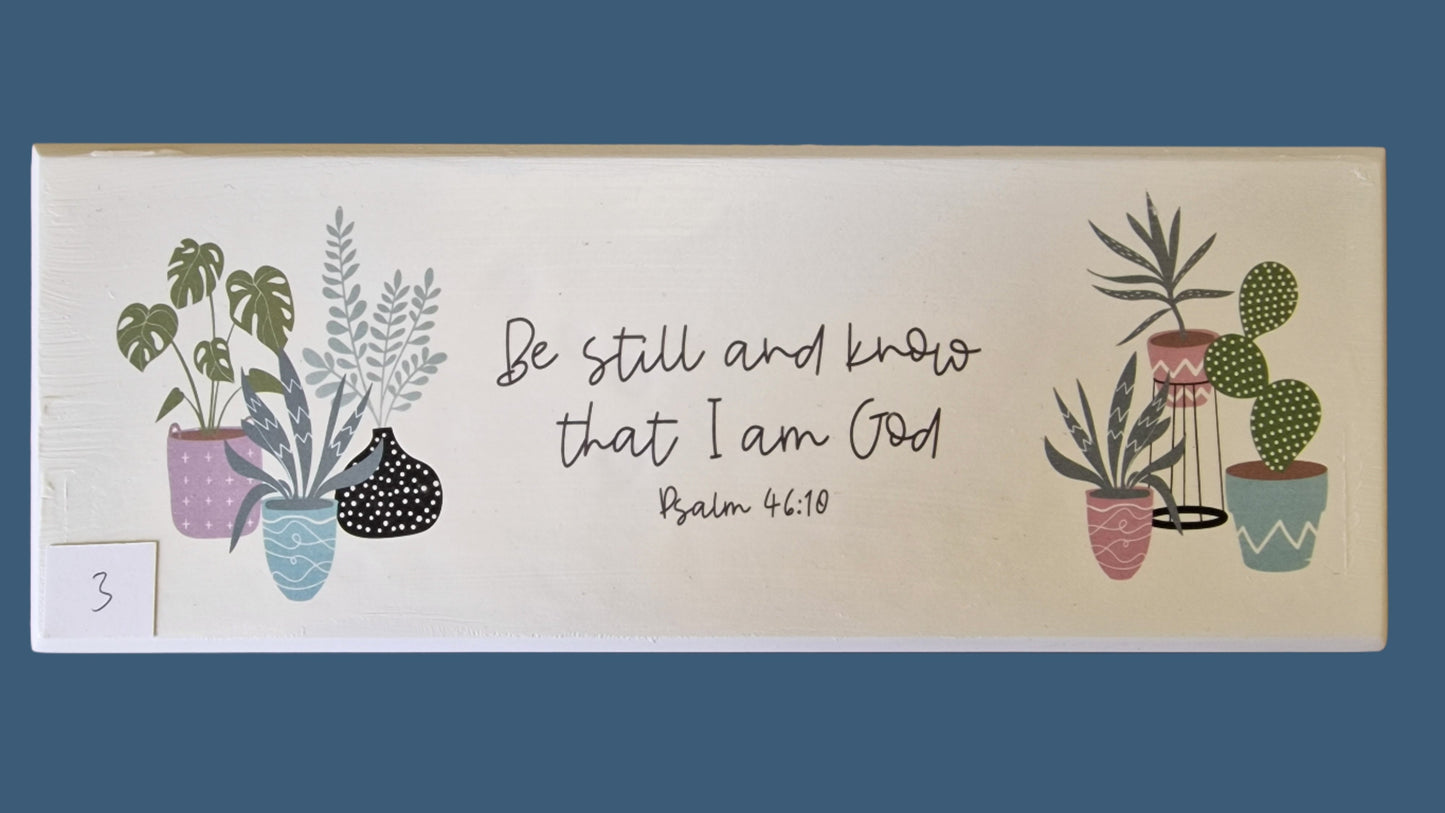 Be Still plaque