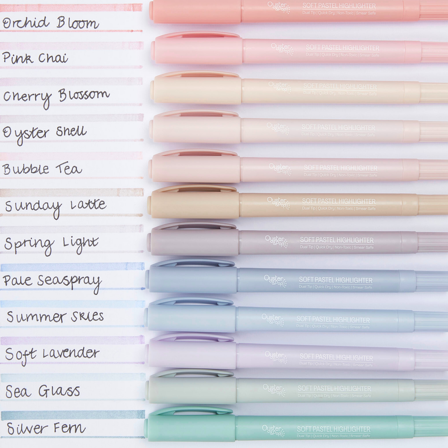 12 Pack Pastel Dual Tip Highlighters