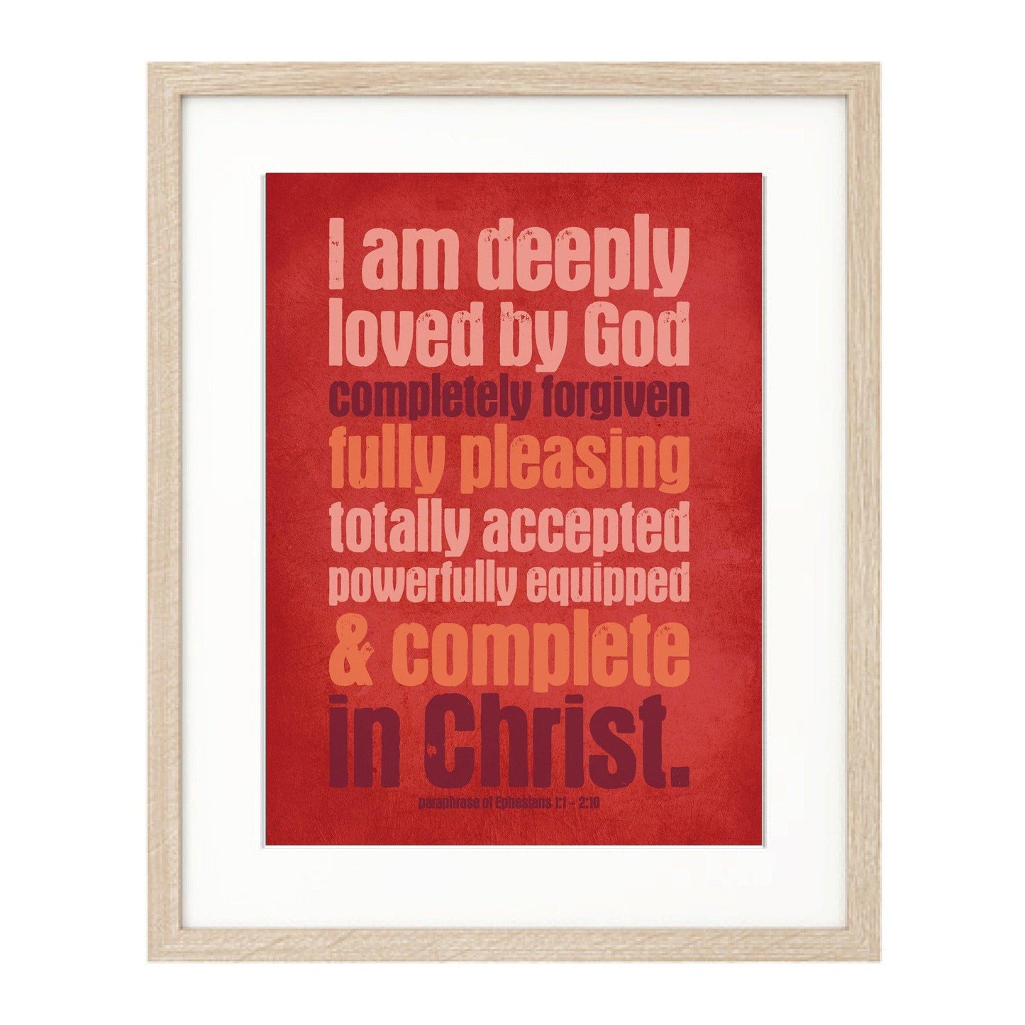 I Am Deeply Loved (Urban) - A3 Print