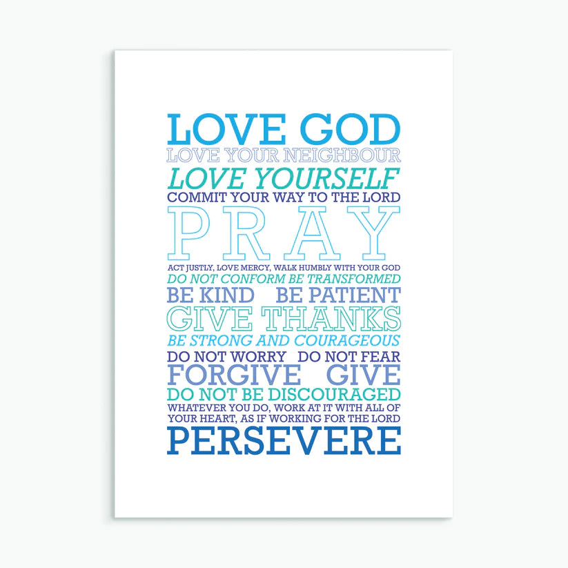 Love God Love Your Neighbour A3 Print