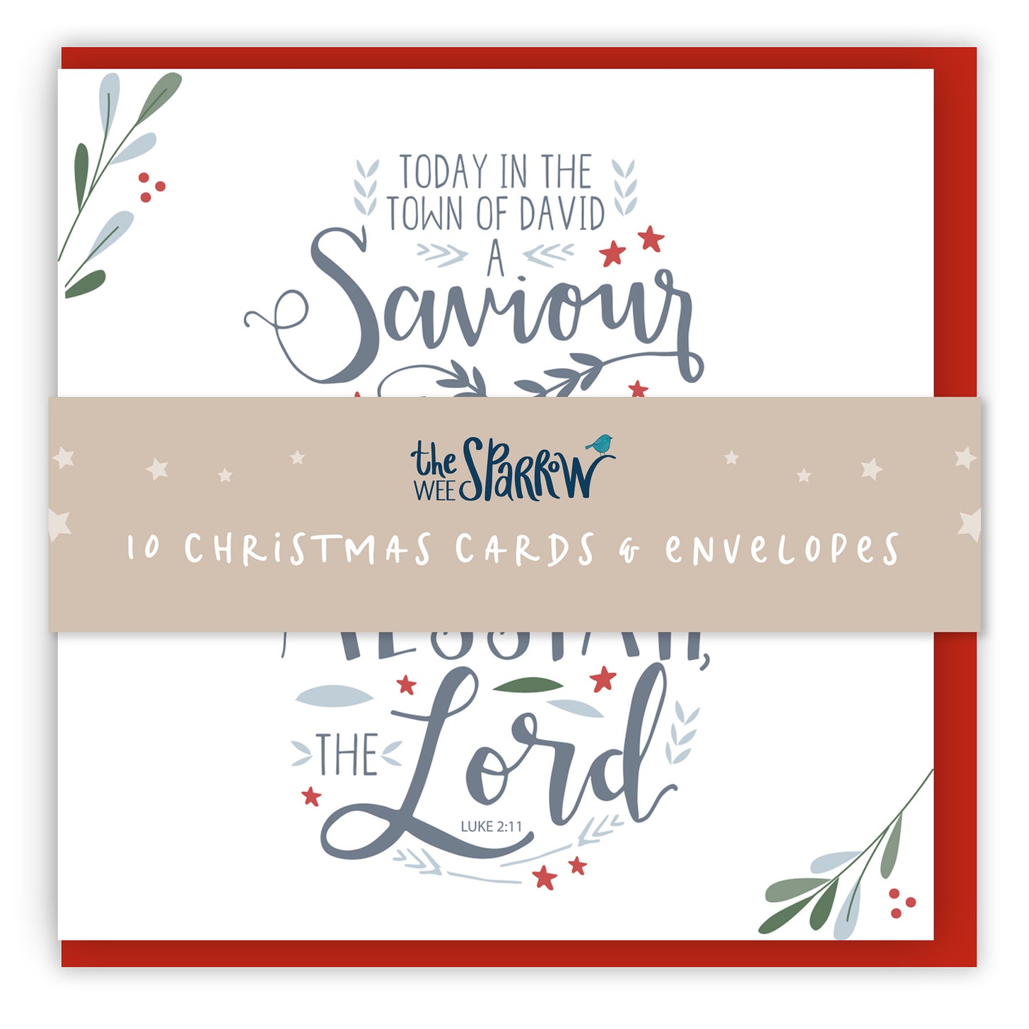 A Saviour Has Been Born Christmas Cards - 10 Pack