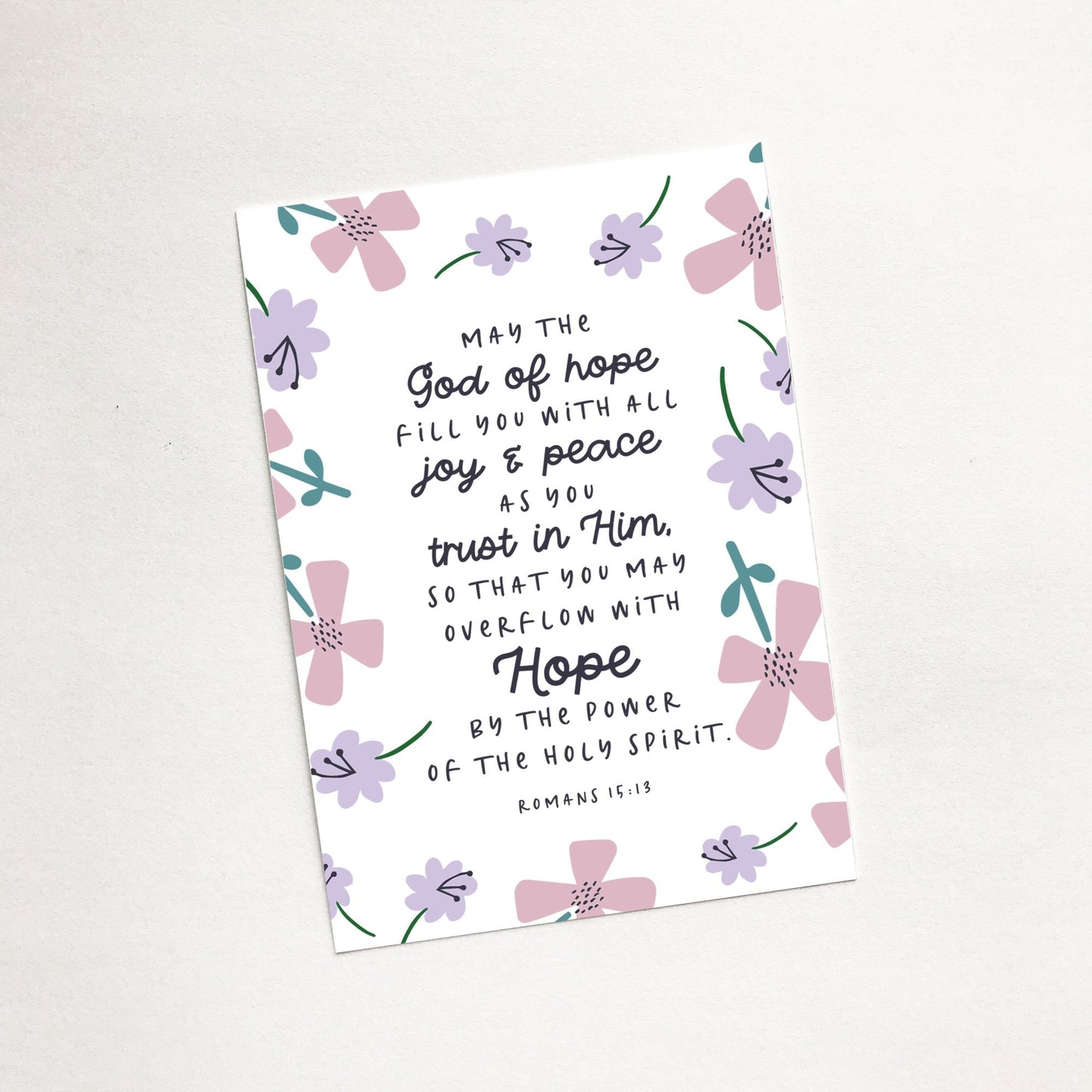 'May the God Of Hope' (Petals) A7 Magnet