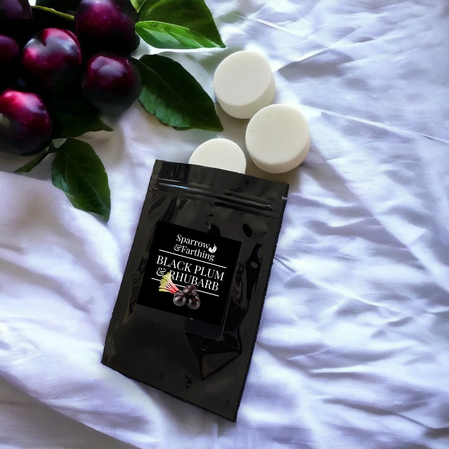 Black Plum & Rhubarb Scented Wax Melts - 3 Pack