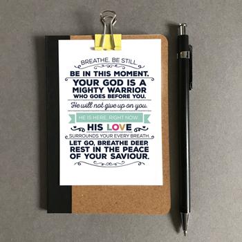 'Breathe' Christian Mini Sharing Card