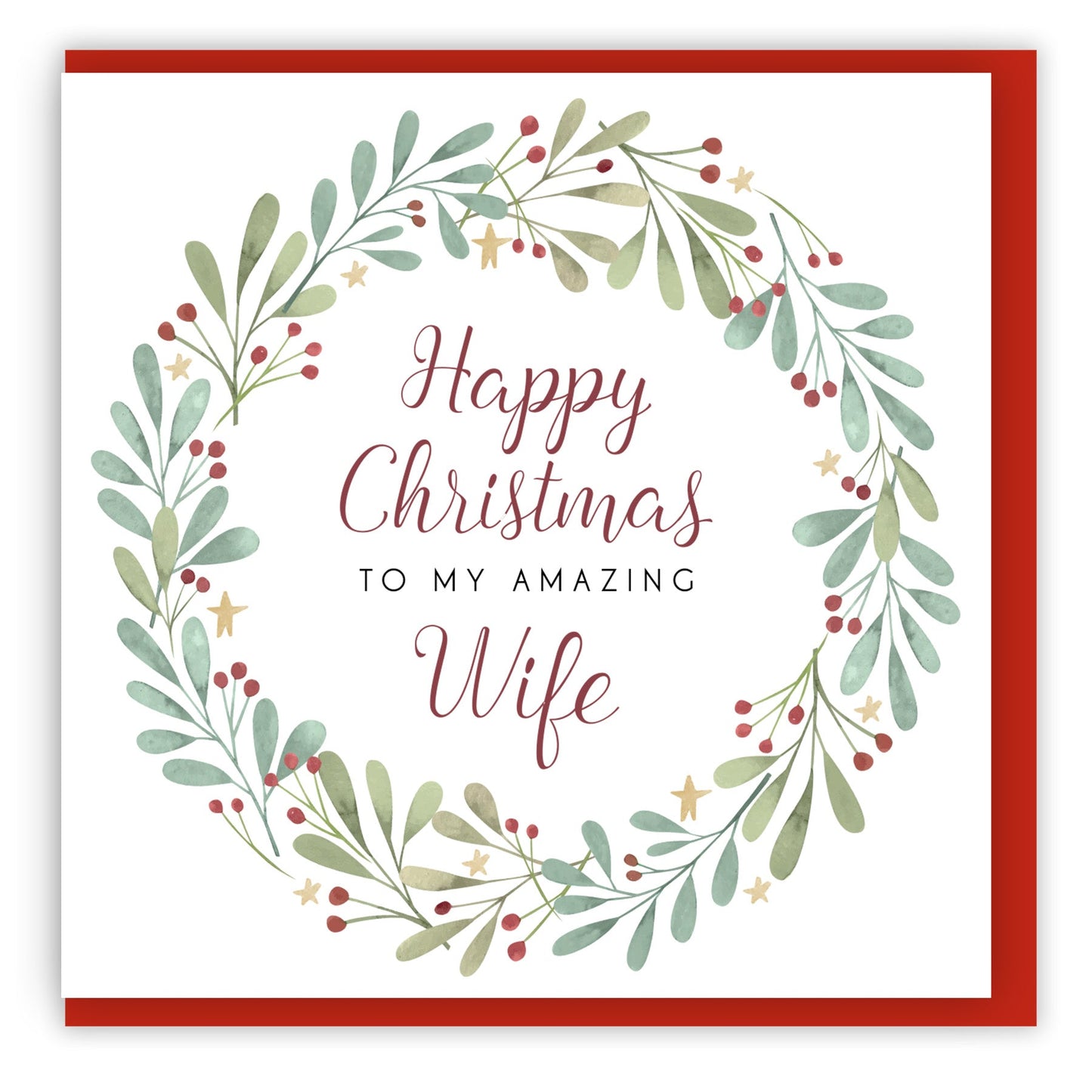 Happy Christmas to My Amazing Wife (2023) Single Christmas Card