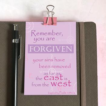 'Forgiven' Christian Mini Sharing Card