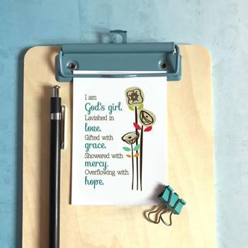 'God's Girl' Christian Mini Sharing Card