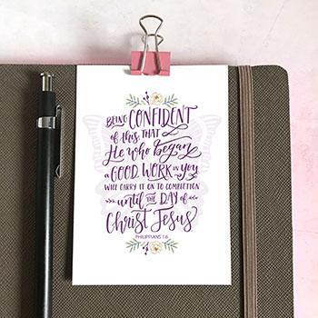 'He Who Began' (Butterfly) Christian Mini Sharing Card