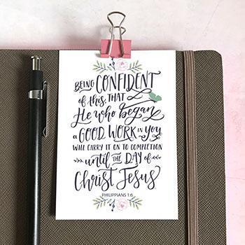 He Who Began - Christian Mini Sharing Card