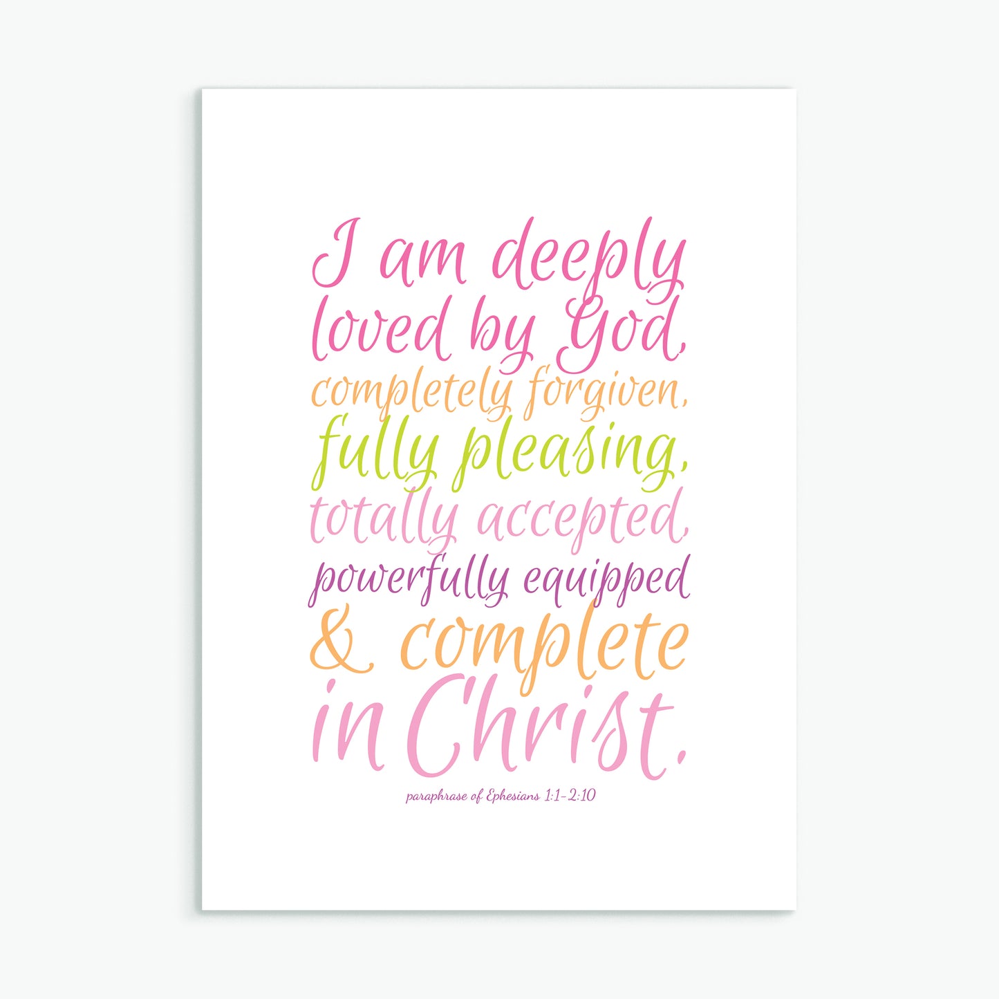 'Deeply Loved' Calm Mix by Preditos - Greeting Card
