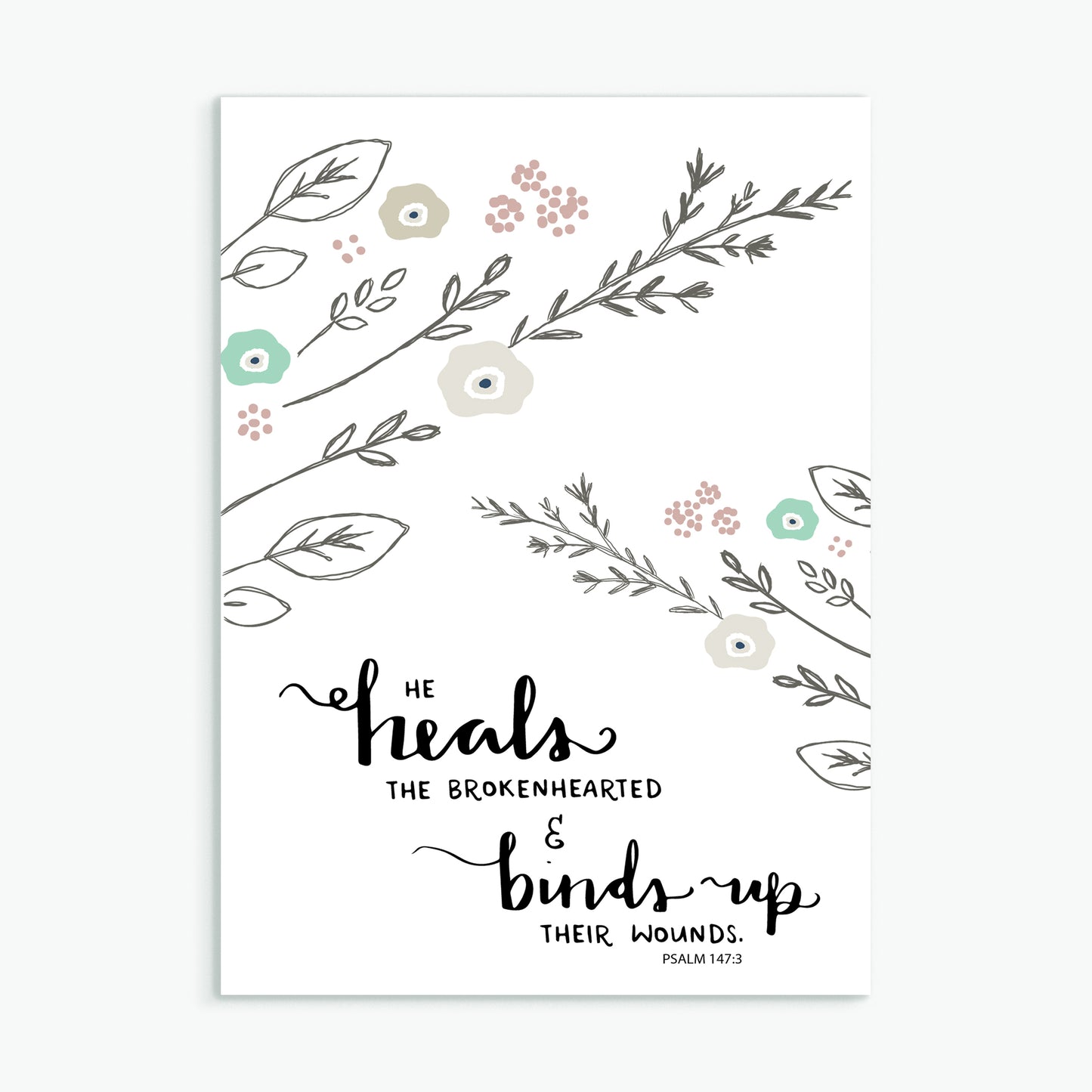 'He Heals' - A6 Greeting Card