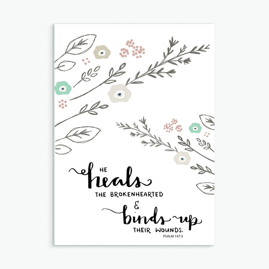 'He Heals' - A6 Greeting Card