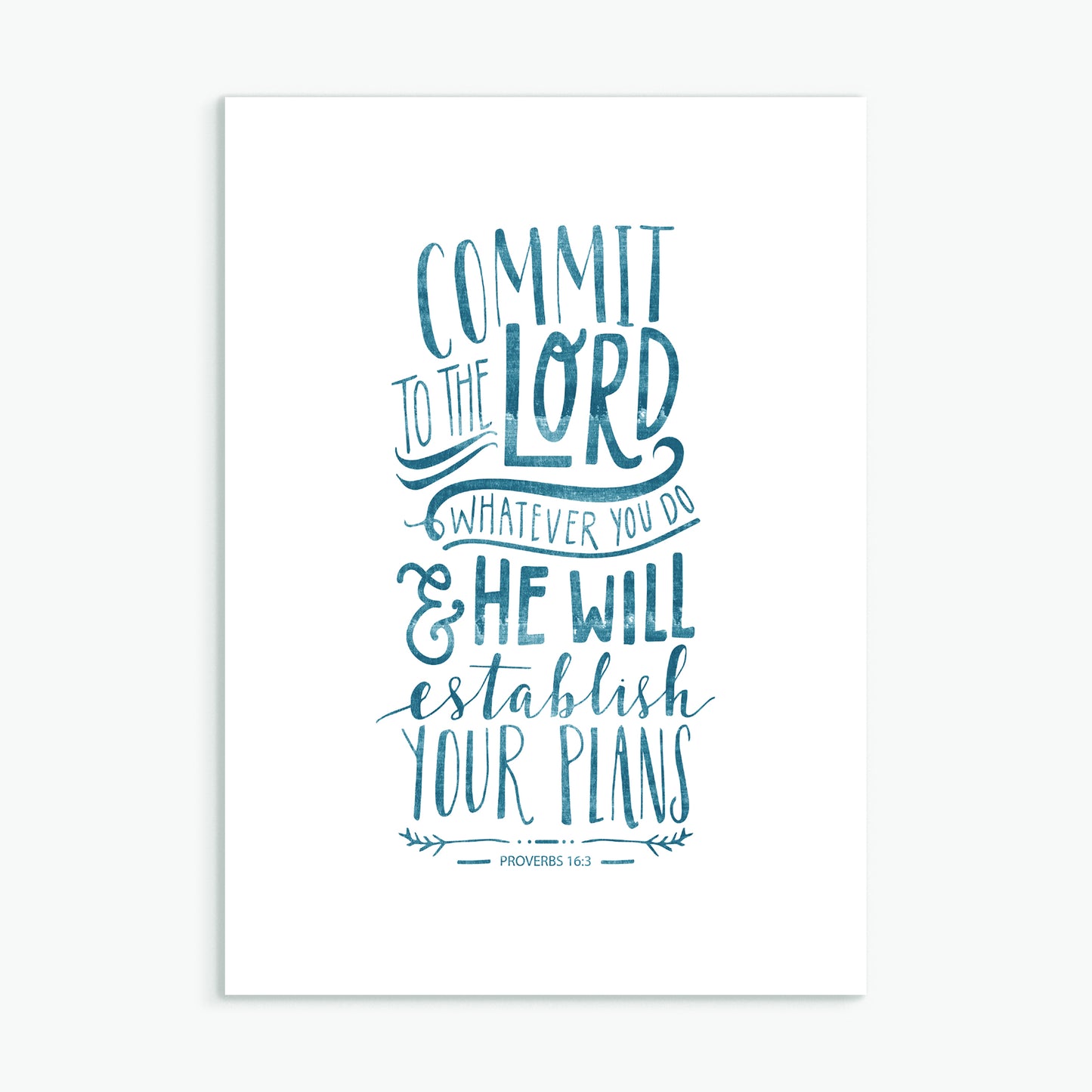'Commit to the Lord' by Emily Burger - Greeting Card