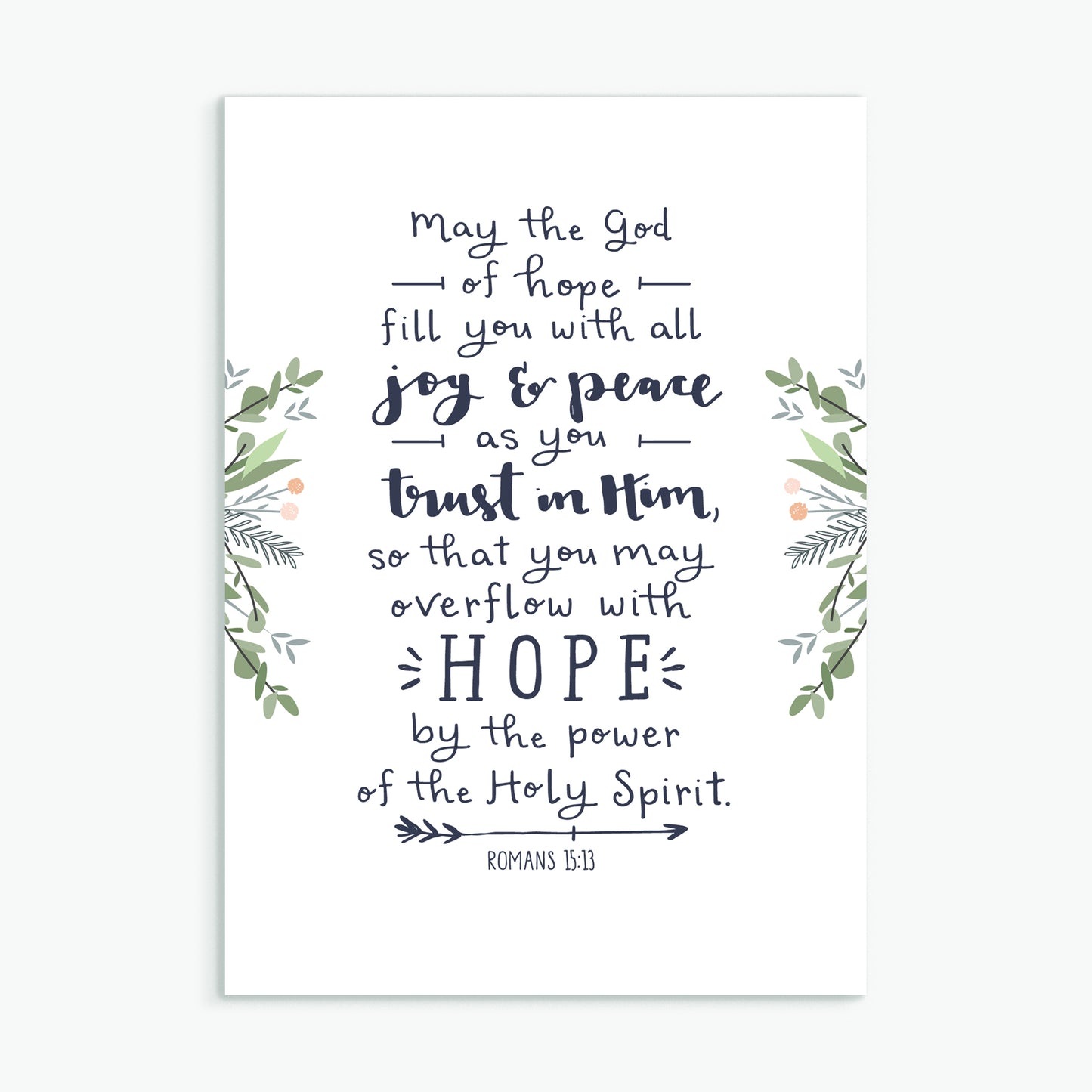 'May the God of Hope' - A6 Greeting Card
