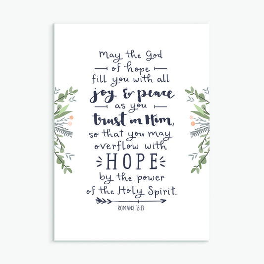 'May the God of Hope' - A6 Greeting Card