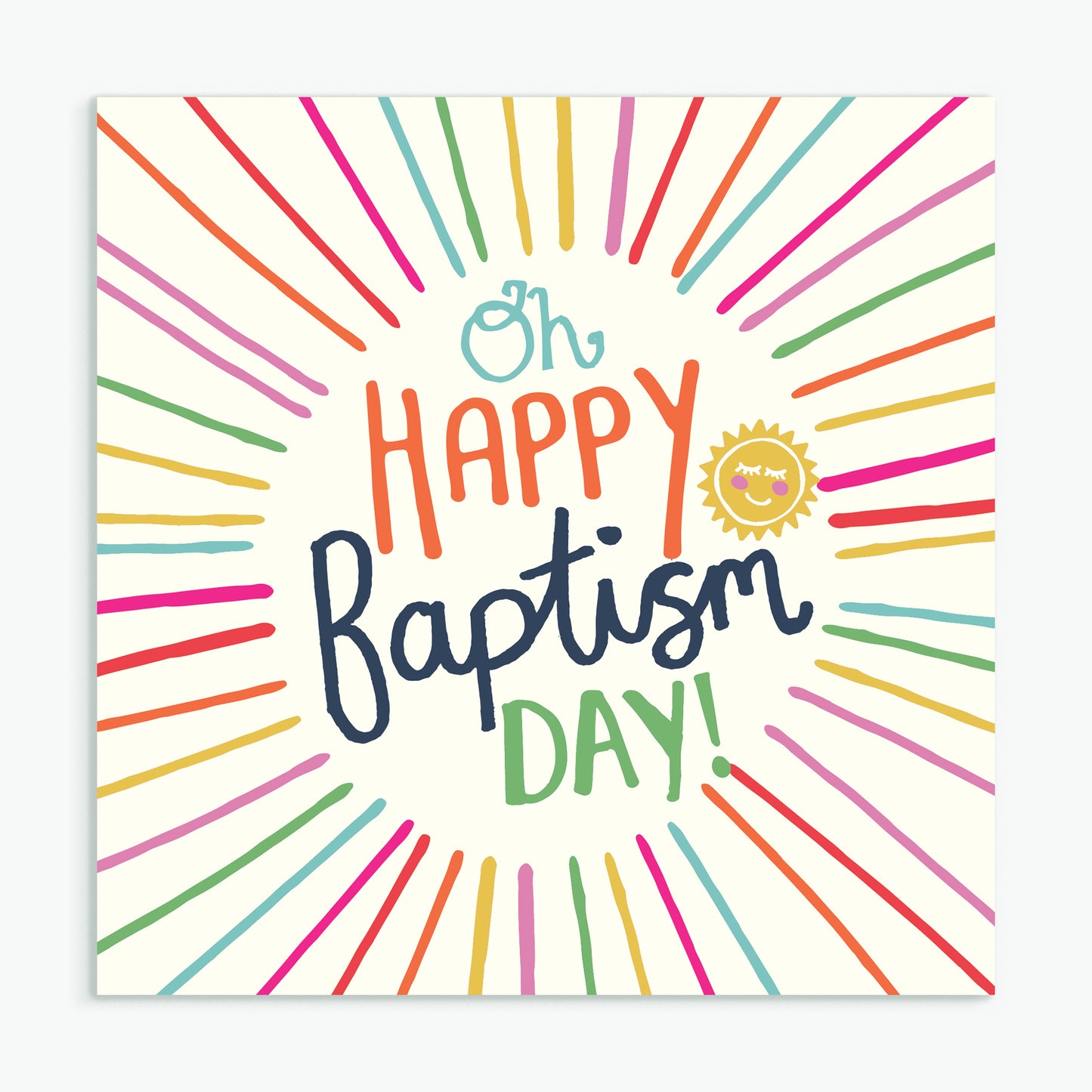 'Oh Happy Baptism Day' Greeting Card & Envelope