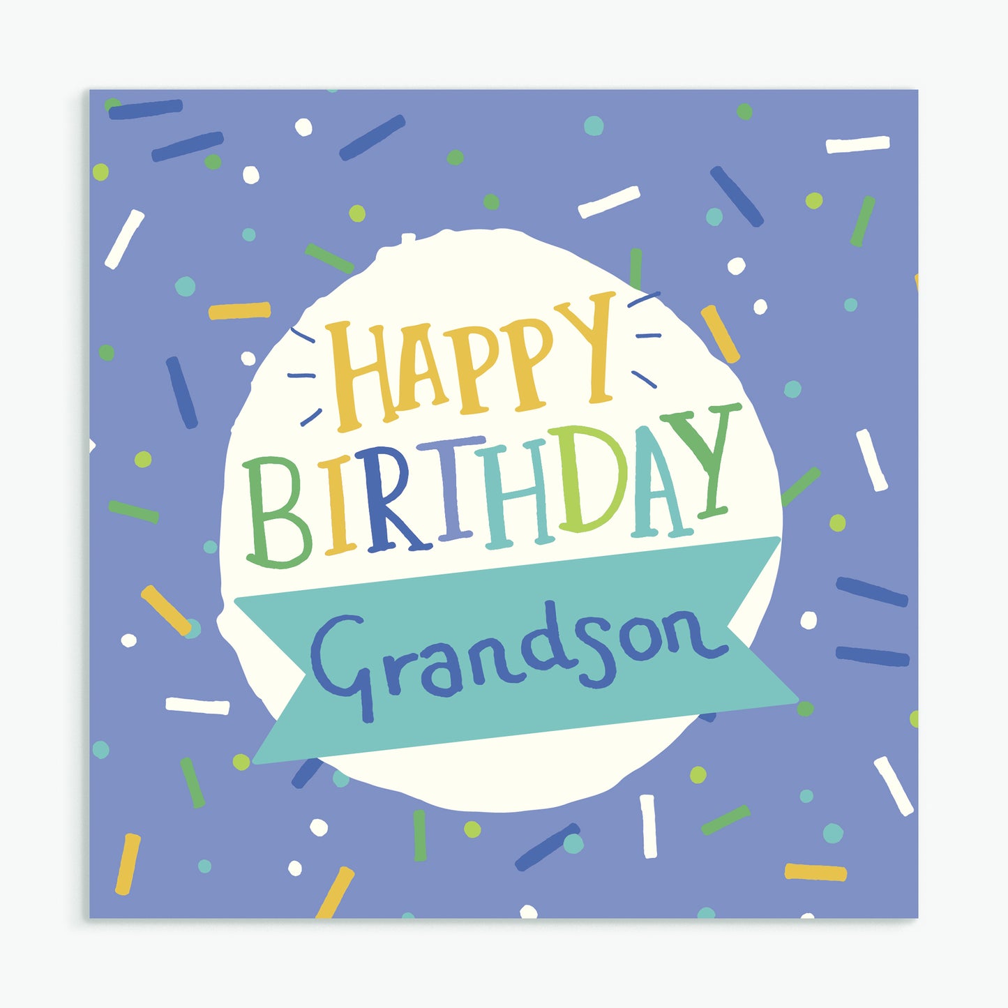 'Happy Birthday Grandson' Greeting Card & Envelope