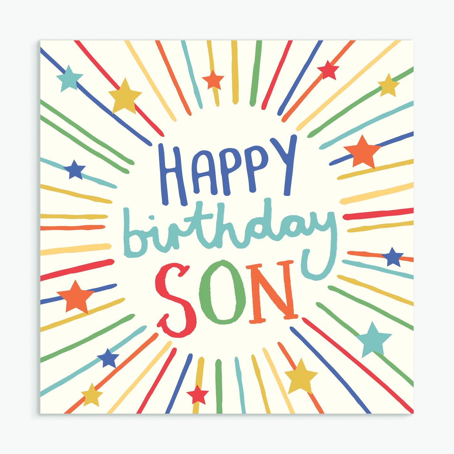 'Happy Birthday Son' Greeting Card & Envelope