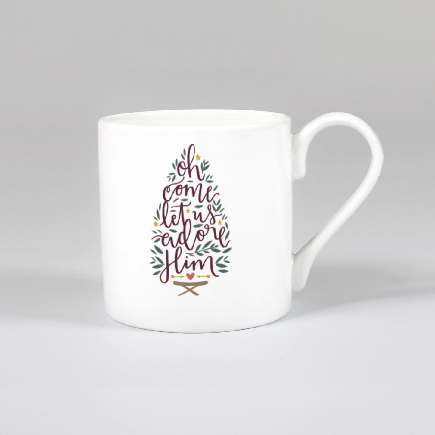 'O Come Let Us Adore Him' Christmas Mug