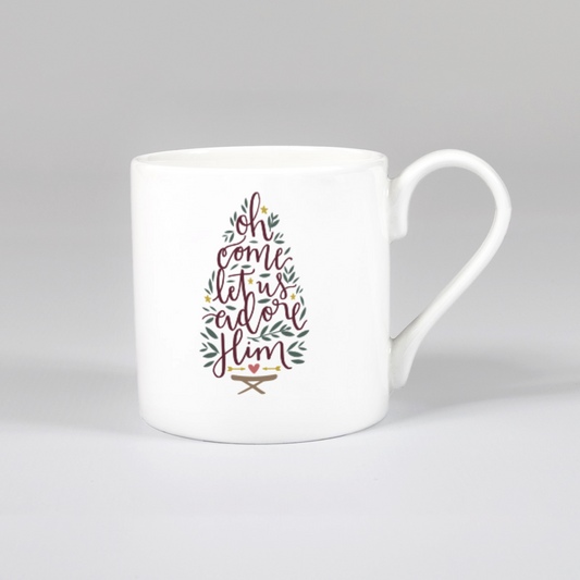 'O Come Let Us Adore Him' Christmas Mug