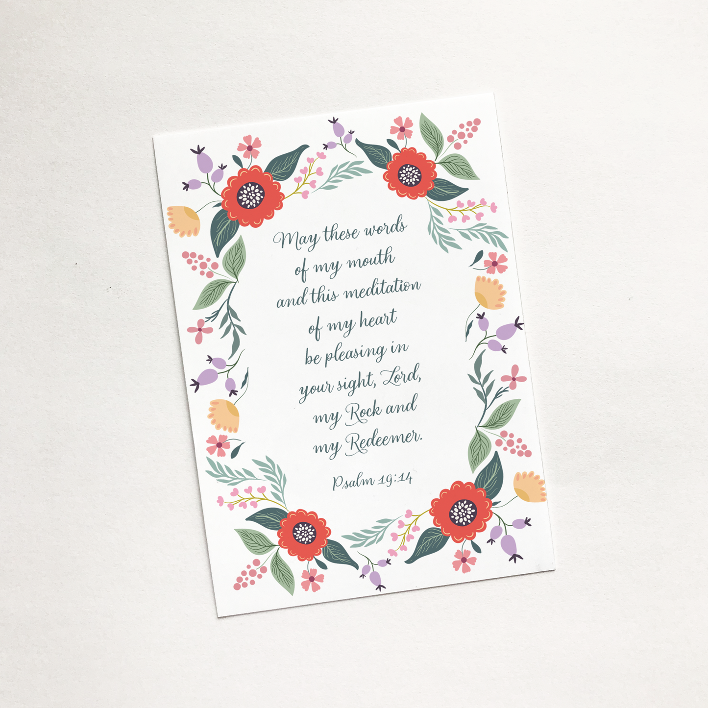 Meditation Of My Heart Mini Sharing Card