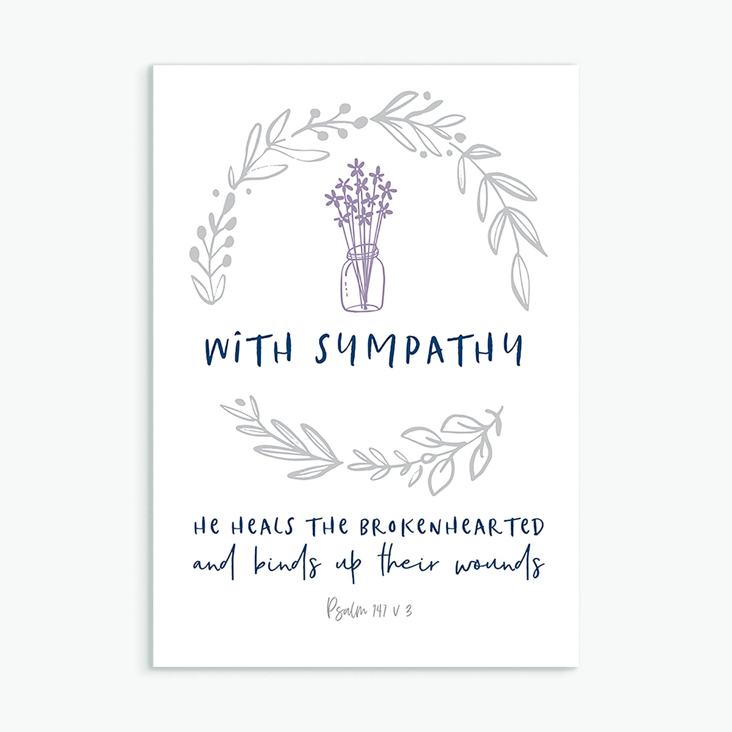 'With Sympathy' greeting card