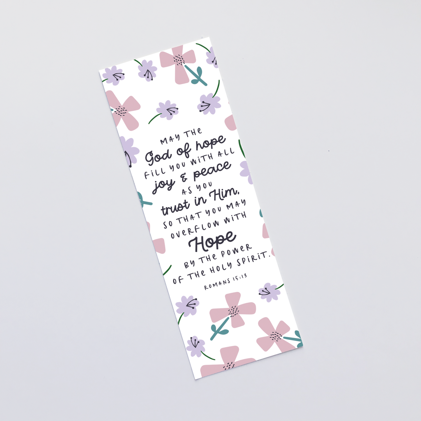 Christian Bookmark Gift - May the God of Hope Romans 15:13 - The Wee Sparrow