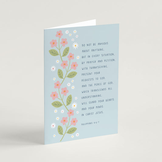 'Do Not Be Anxious' Encouragement Card & Envelope