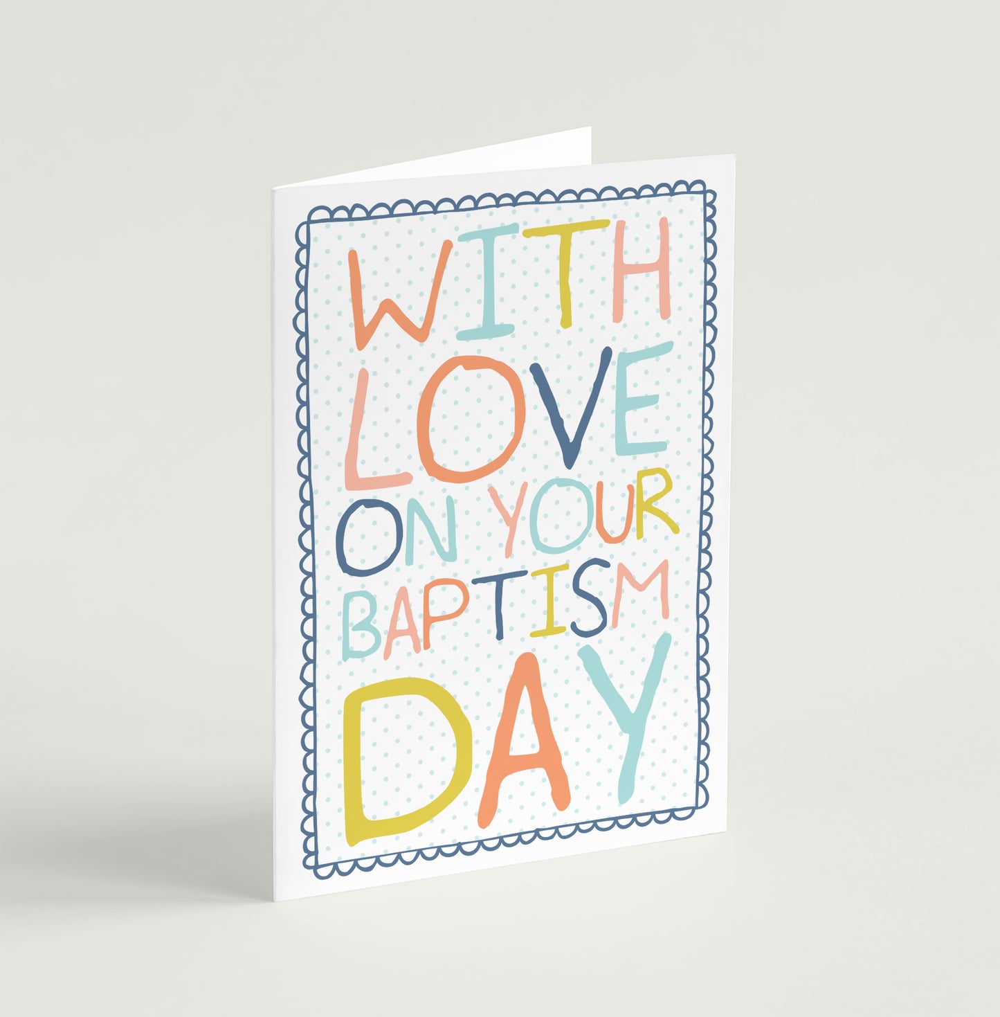 'Rainbow Doodle Baptism' Card