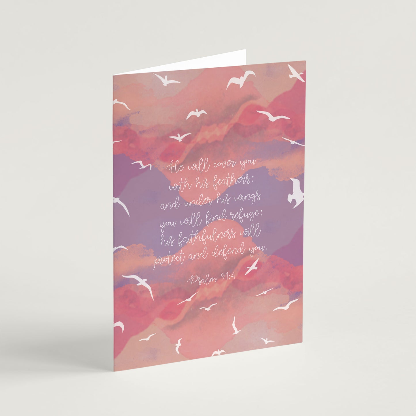 'Under His Wings' Encouragement Card & Envelope