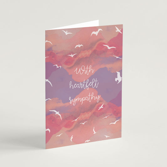 'With Heartfelt Sympathy' Greeting Card & Envelope
