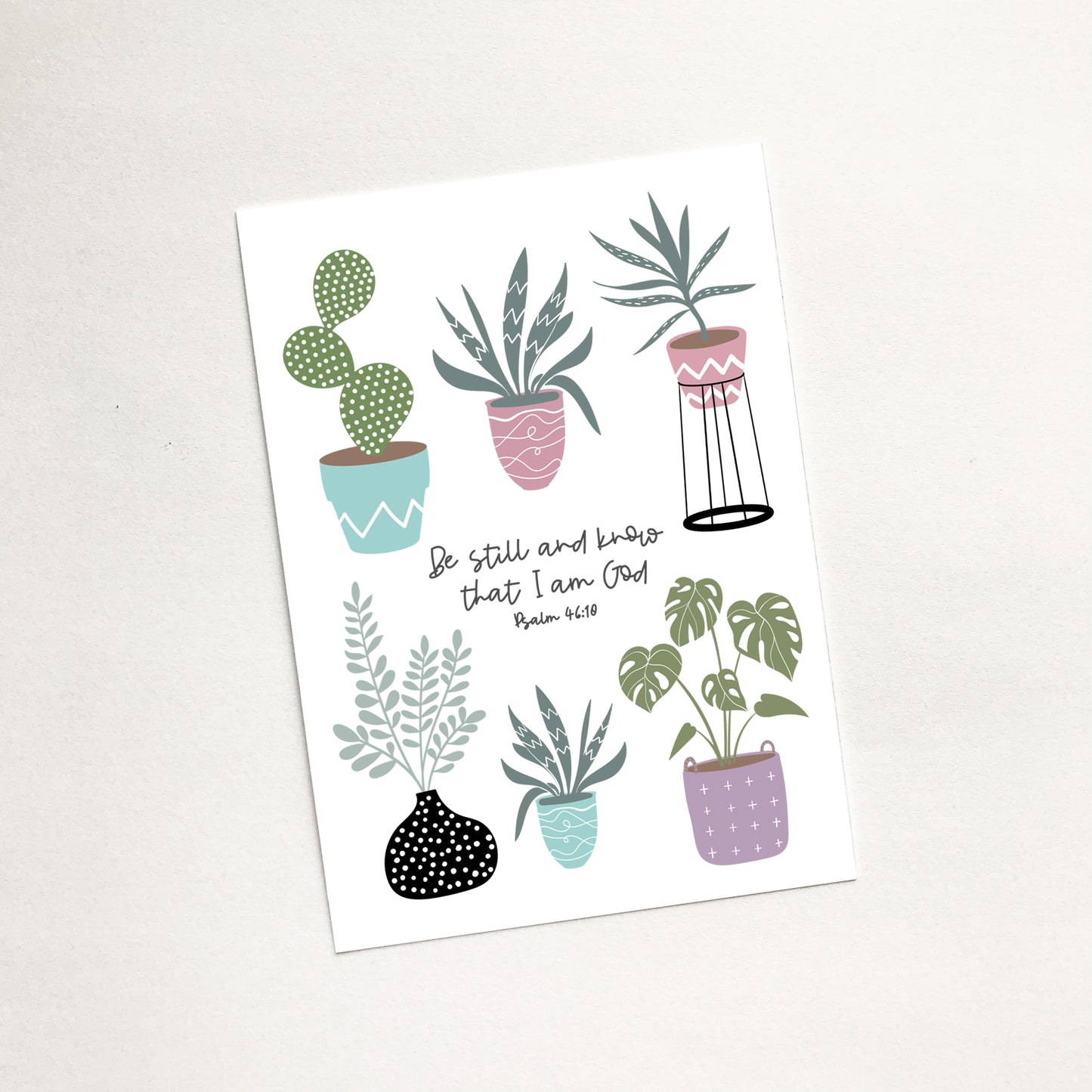 'Be Still' (House Jungle) - Christian Mini Card