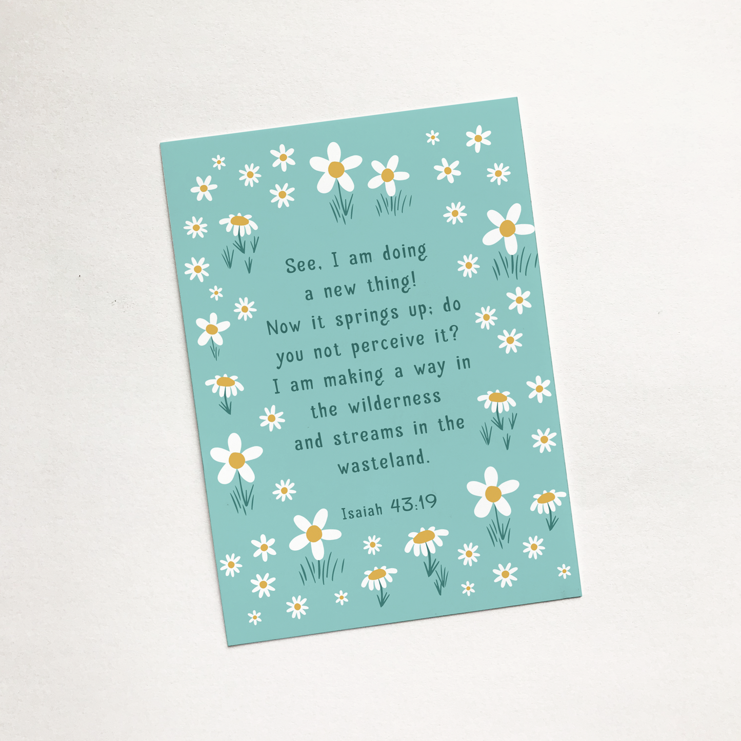 'See I Am Doing A New Thing' (Daisy) - Christian Sharing Card