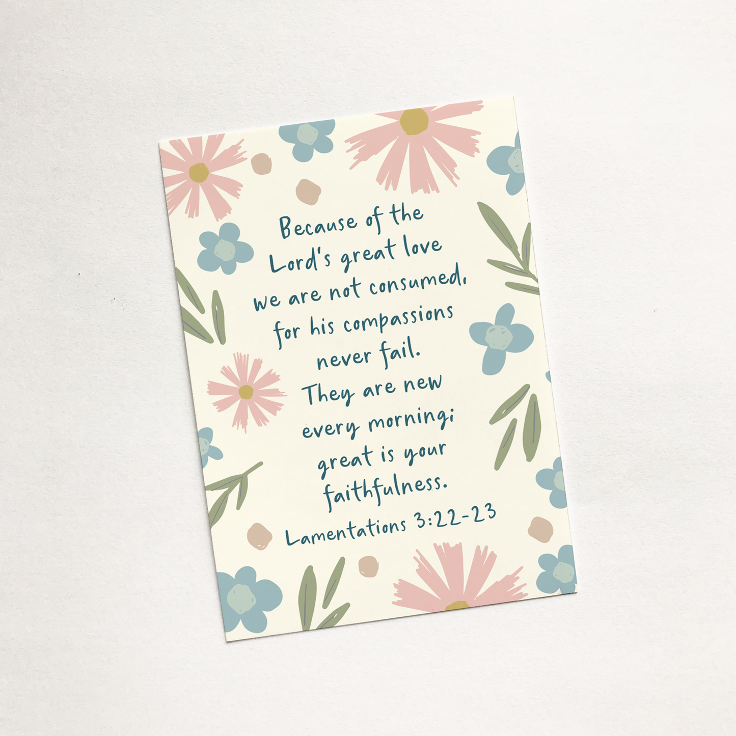 'Great is Your Faithfulness' (Dusky) - Christian Mini Sharing Card