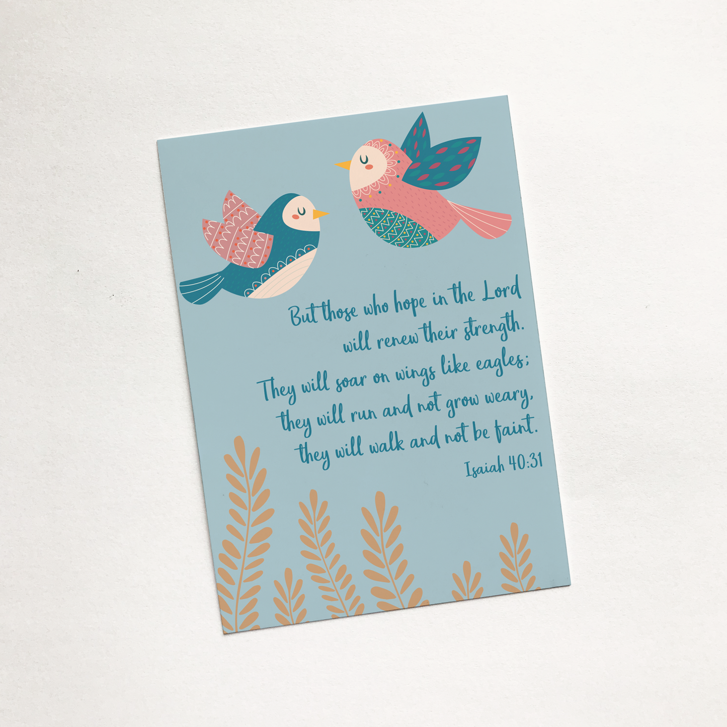 'But Those Who Hope' (Harvest) - Christian Mini Sharing Card