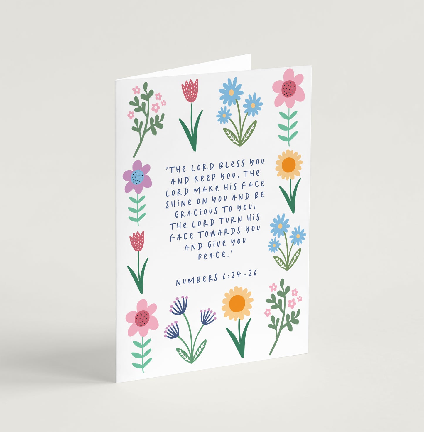'The Lord Bless You' (Spring version) - A6 Greeting Card