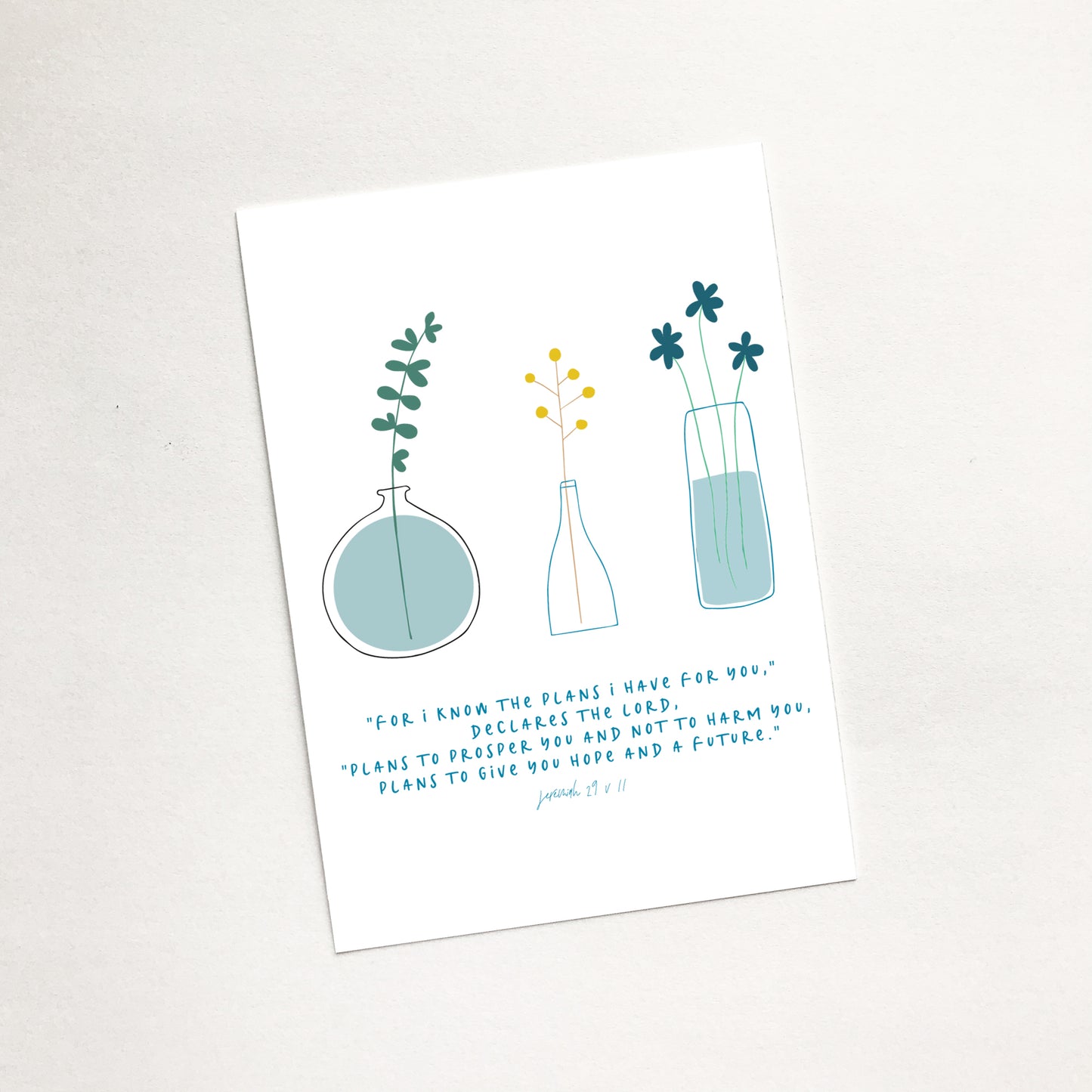 'For I Know' (Stems) - Christian Mini Sharing Card