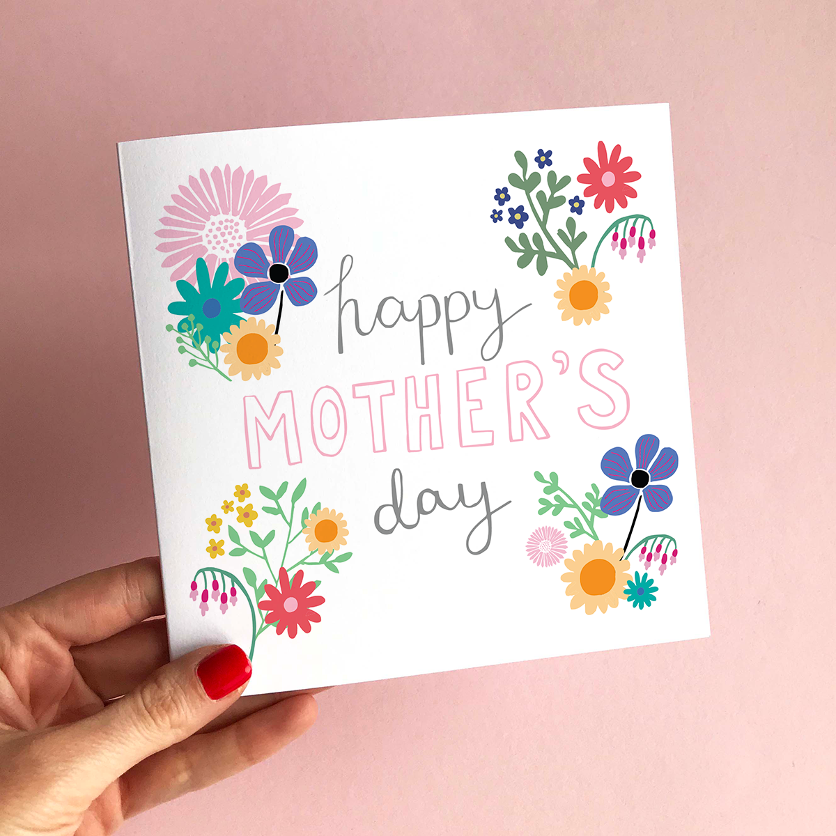 Happy Mother's Day (Floral) Greeting Card & Envelope