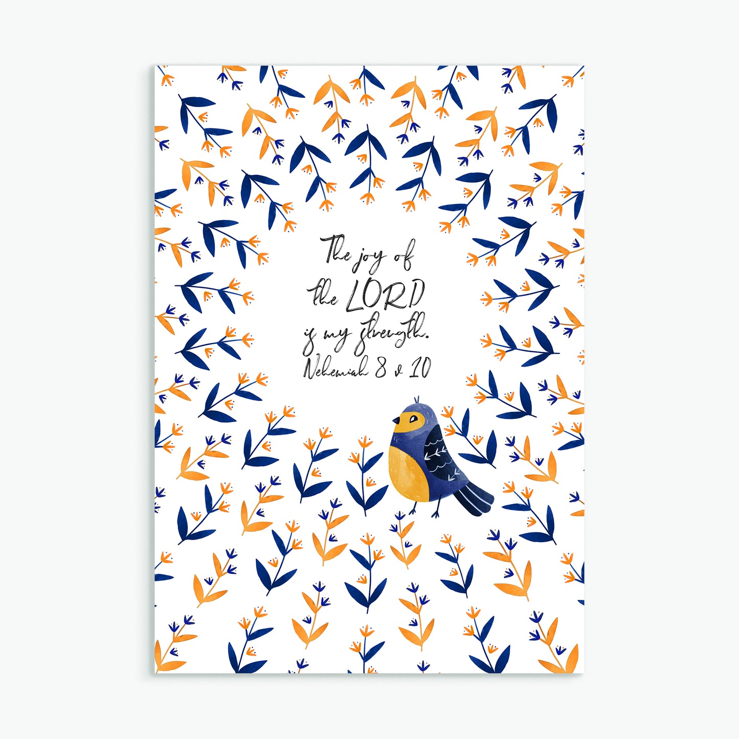 'The joy of the Lord (bird)' greeting card